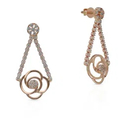 Malabar Gold & Diamonds 18k Rose Gold Drop Earrings for Women-image-87