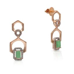 Malabar Gold & Diamonds 18k Rose Gold Dangler Earrings for Women-image-97