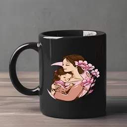 INTERNATIONAL GIFT Black Printed Ceramic Glossy Mugs Set of Cups and Mugs-image-92