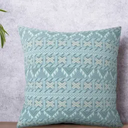 Petal Home Hooghly Motif Blue Cotton Cushion Cover-picture-6