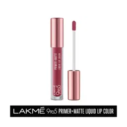 Lakme 9 to 5 Primer Plus Matte Liquid Lip Color MP1 Everyday Pink - 4.2 ml-10