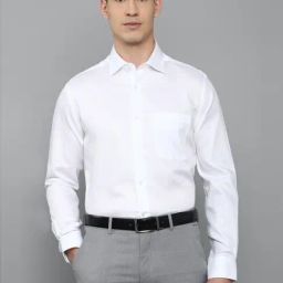 Louis Philippe Gods & Kings White Cotton Regular Fit Self Pattern Shirt-image-34