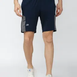 Peter England Casuals Navy Regular Fit Striped Shorts-picture-22