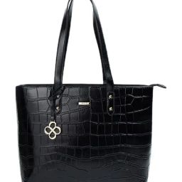 Code by Lifestyle Black Textured Tote Bag-image-31