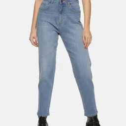 ISU Blue Cotton High Rise Jeans-image-9