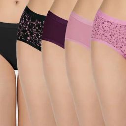 Amante Multicolor Cotton Printed Hipster Panty (Pack of 5)-image-8