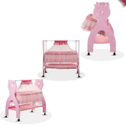 Kiddery Pink Baby Cradle-image-101
