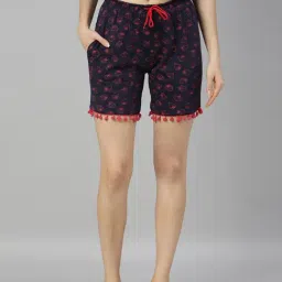 Kryptic Navy Printed Shorts-image-34