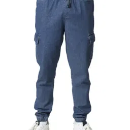 The Souled Store Dark Blue Regular Fit Jogger Jeans-picture-28