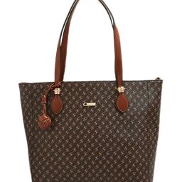 Code by Lifestyle Tan Printed Tote Bag-image-58