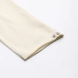 Anouk Women Cream-Coloured Yoke Design Kurta with Palazzos & With Dupatta image 5