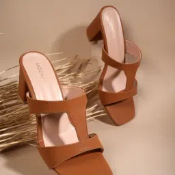 Mozafia Women's Tan Casual Sandals-picture-3