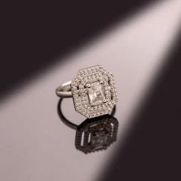 Voylla Silver Sparkling Elegance Cubic Crown American Diamond Casual Ring-picture-44