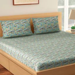 Living Scapes by Pantaloons Multicolor Cotton Bedsheet With 2 Pillow Covers-picture-8