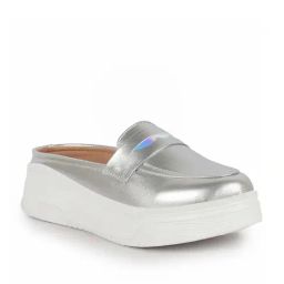 Fausto Women's Silver Mule Shoes-image-76