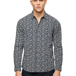 Pepe Jeans Navy Regular Fit Printed Cotton Shirt-picture-17