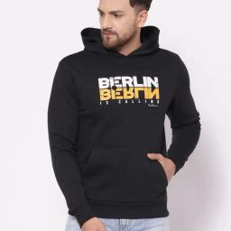 Red Tape Black Regular Fit Graphic Hoodie-image-26