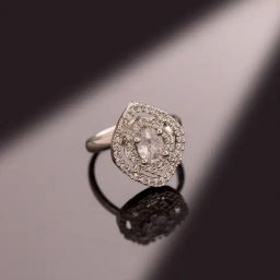 Voylla Silver Sparkling Elegance Regal Cut American Diamond Casual Ring-picture-42