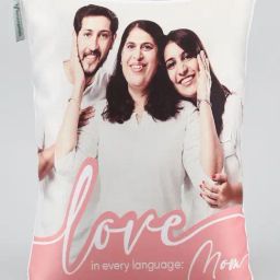 FNP Multicolor Canvas Printed Language Of Love Personalised Cushion image 3