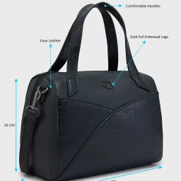 Caprese Cabo Black Faux Leather Textured Handbag image 5
