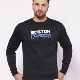 Red Tape Black Regular Fit Graphic Sweatshirt-18