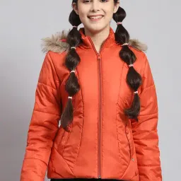 Monte Carlo Kids Orange Solid Full Sleeves Jacket-image-85