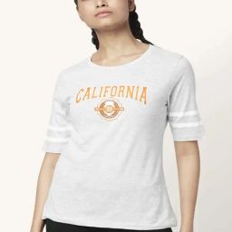 Ajile by Pantaloons Grey Cotton Graphic Print Sports T-Shirt-image-95