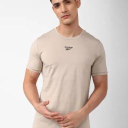 Reebok Beige Slim Fit Sports T-Shirt-image-33