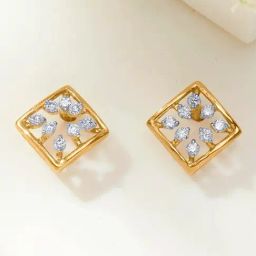 P.N.Gadgil Jewellers 14KT BSI Hallmarked Yellow Gold Boxed Beauty Stud Earring for Women-image-10