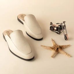 Griffin Men's Cream Mule Shoes-image-46