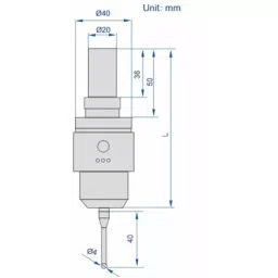 Insize Trigger-Type 3D Probe Length 115.5 mm with Audible and Visual Alarm, 9410 image 2