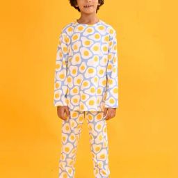 Anthrilo Boys White Printed Pyjama Set-image-59