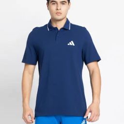 adidas Blue M SL PQ PS Polo T-Shirt-image-91