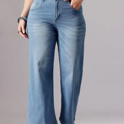 Miss Chase A+ Blue Denim Relaxed Fit Jeans-image-44