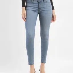 Levi's Blue Blended Skinny Fit Mid Rise Jeans-picture-29