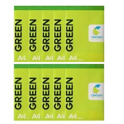 Century Green 70 GSM A4 Size Multipurpose Copier Paper 500 Sheets, White (Pack of 5 Ream) image 1