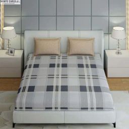 Monte Carlo Ramona Grey Cotton 210 TC Queen Bedsheet with 2 Pillow Covers-image-64