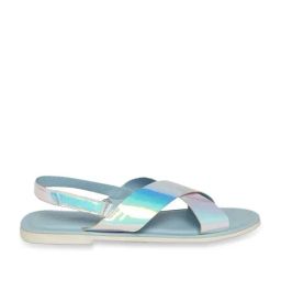 Pantaloons Junior Sky Blue Cross Strap Sandals-image-8