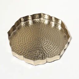 Westside Home Dull Gold Lotus Etching Tray-15