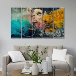 999Store Printed Multicolor MDF 5 Panels Wall Art-12
