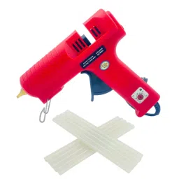 CRAFTYGUN 150 W Trigger Feed Hot Glue Gun Red with 10 Stick, FD-150 W-46