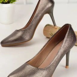 Carlton London Women's Grey Stiletto Pumps-picture-40