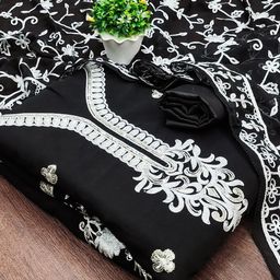 Rangtulika Ethnics Embroidered Unstitched Dress Material-picture-36