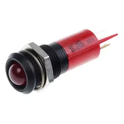 RS PRO Red Panel Mount Indicator 48-65V DC, Mounting Hole Size 14 mm, Termination Type , Model No 207422-45