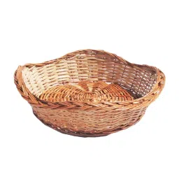 All India Handicrafts Avika Round Kingri Cane Fruit Basket/Multipurpose Basket/Serve Baske-image-51