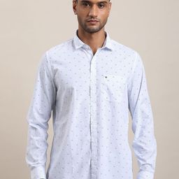 Turtle Relaxed Slim Fit Geometric Printed Pure Cotton Shirt-picture-40