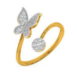 Kisna Diamond & Gold Jewellery Balym for her 14k (585) Diamond & Gold Ring For Women-image-31
