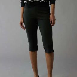 American Eagle Black Regular Fit Capris-image-8