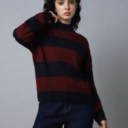High Star Maroon & Navy Sweater-image-26