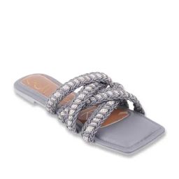 Catwalk Women's Grey Cross Strap Sandals-image-31